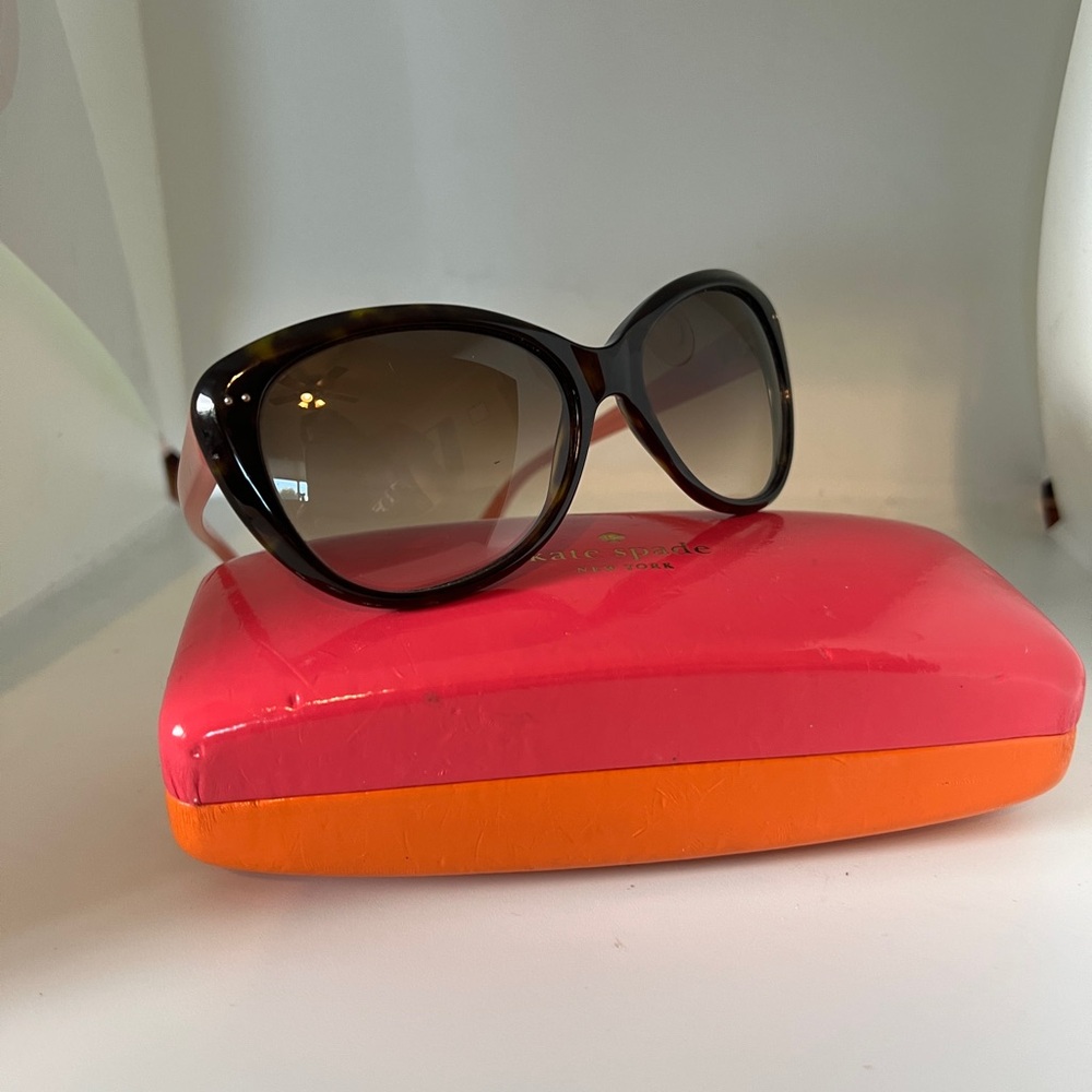 Tortoise Shell & Pink Kate Spade Angelique Sunglasses